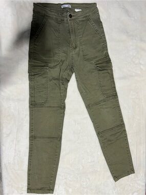 Olive Green Cargo Utility Pants